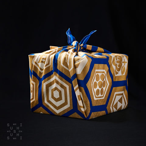 Furoshiki Cotton Wrap - Cochae Collab Tortoise Shell Crest 70x70cm