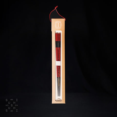 Ishida Luxury Traditional Chopsticks Red & Black 210mm
