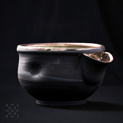 Kousai Handmade Ceramic Shiragakiware Cold Sake Flask 250ml