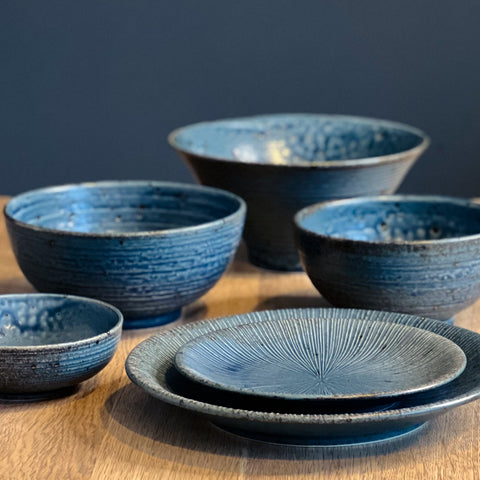 Showa Seito Blue Ramen Bowl 200mm - SushiSushi