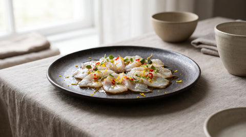 Fusion Nikkei-style ceviche with citrus and chilli
