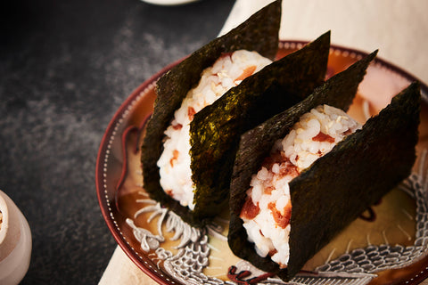 Sheets of nori and other essential Japanese pantry ingredients