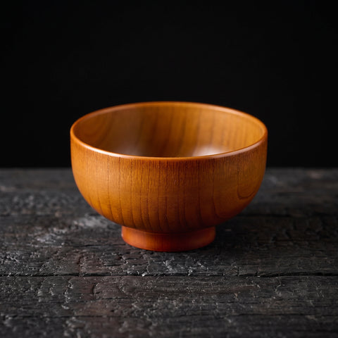 Yasuragi Natural Wooden Effect Miso Soup Bowl 116mm
