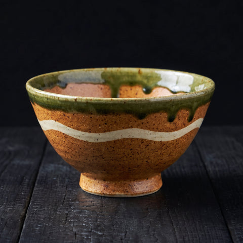 Mino Ware, White-Wave Oribe Drip Multi-Use Bowl, 145x70mm