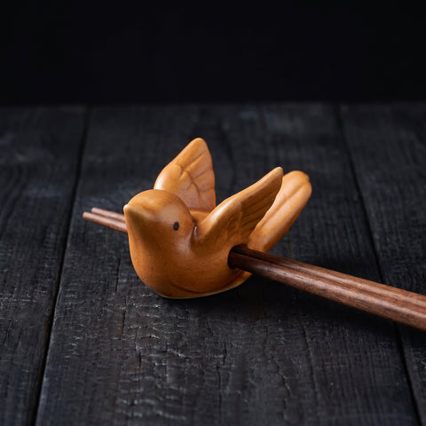 Brown Saikai Bird Chopstick Rest