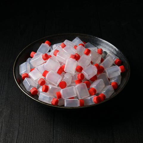 Kōmi empty 15ml sauce bottles for takeaway