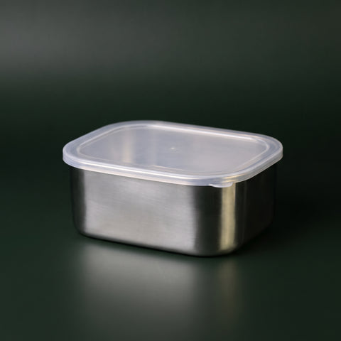 Yakumi storage container with lid 300ml, 125x95x39mm, stainless steel