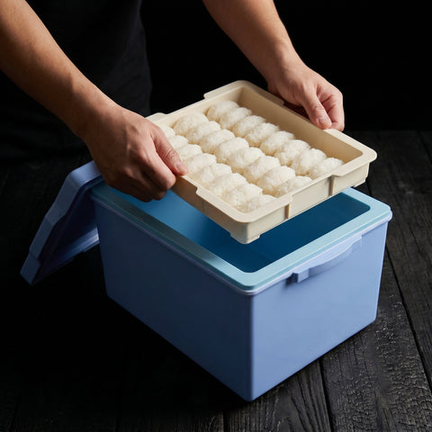 Eslen 20L sushi rice container, interior