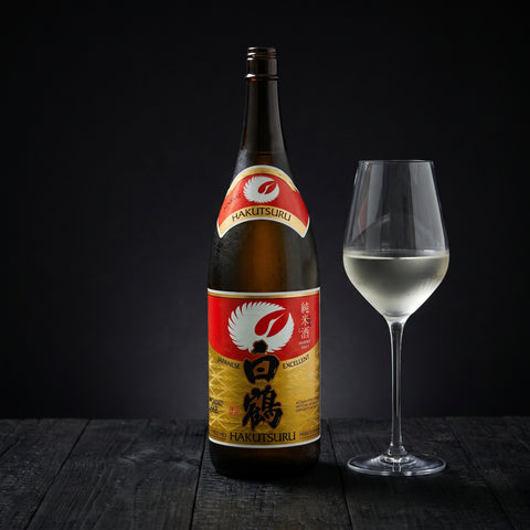 Hakutsuru Excellent Junmai sake 1800ml bottle, front label