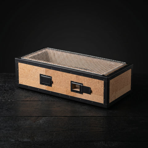 XL Deep Japanese konro charcoal grill, 700 x 350mm robata and yakitori BBQ