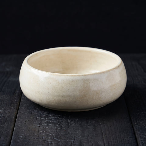 Cream kohiki white-slip low stacking tapas dish