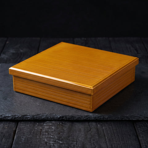 Yasuragi Premium Golden Lacquerware Bento Box, Outer Case 310x247mm