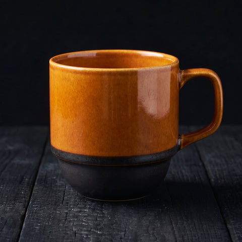 Mino Ware, Blackened Amber-Crystal Stacking Mug, 320ml
