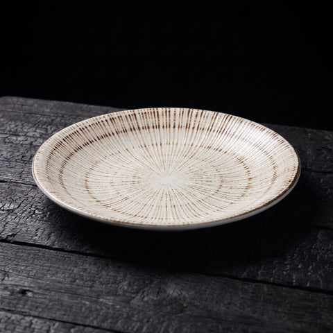 White Large Showa Seito Round Plate