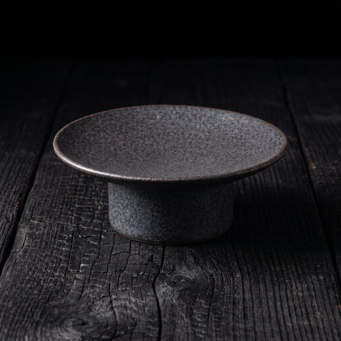 Mino Ware, Iron Glaze Footed Tapas Dish, 80x30mm