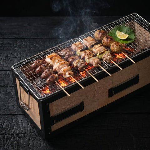 Large Japanese konro charcoal grill, 540mm, robata and yakitori BBQ