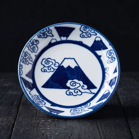 Mino Ware, Mt Fuji Plate, 100x15mm