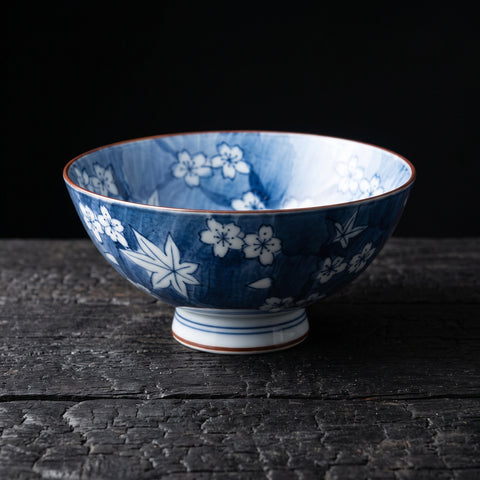 Mino Ware, Cherry Blossom & Maple Shallow Tea Bowl, 115x54mm