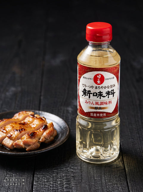 Hinode, Honteri Low Alcohol Mirin, 400ml, with teriyaki chicken