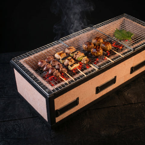 XL Japanese konro charcoal grill, 770mm long, yakitori and robata BBQ