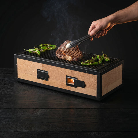 XL Deep Japanese konro charcoal grill, 700 x 350mm robata and yakitori BBQ