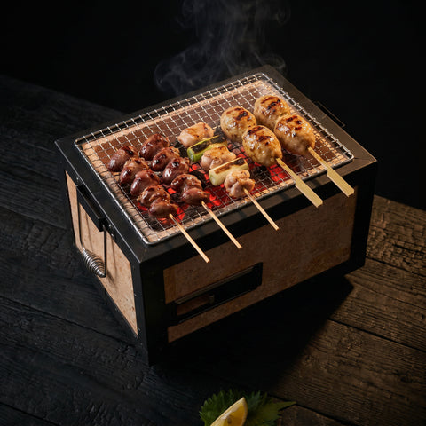 Regular Japanese konro charcoal grill, 310mm, yakitori and robata BBQ