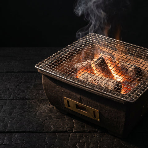 White binchotan charcoal briquettes, 10kg, Japanese grilling charcoal for konro