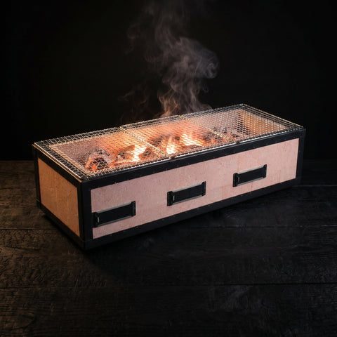 XL Japanese konro charcoal grill, 770mm long, yakitori and robata BBQ